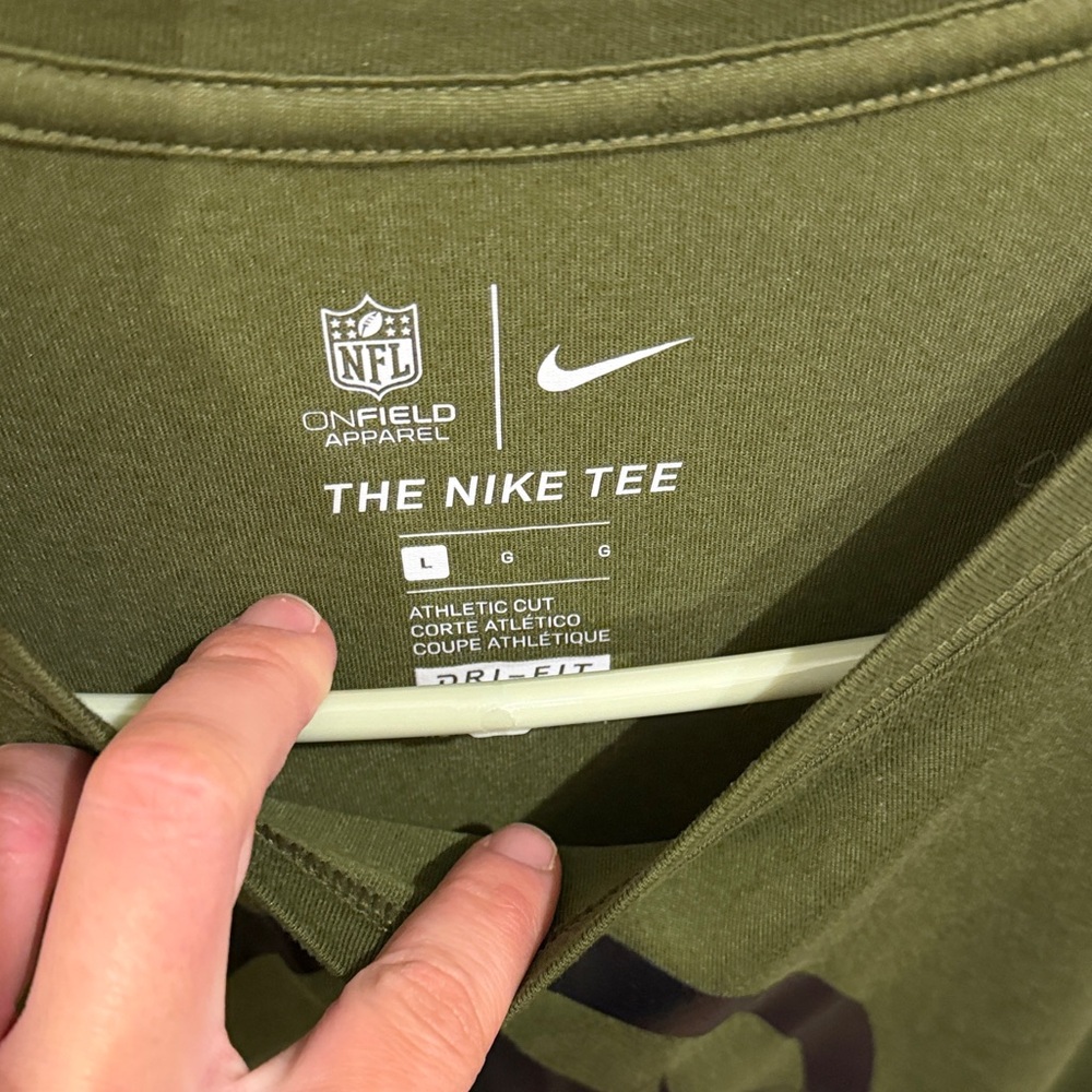 Nike Olive Green Long Sleeve Steelers Graphic Tee - Picture 3 of 4